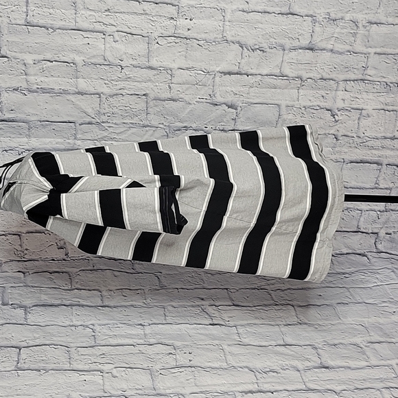 STEEL AND CONCRETE Black and White Striped‎ Shirt XL - Picture 3 of 5